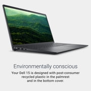 Dell 15 Laptop DC15250 - 15.6-inch FHD, Intel Core 3-100U, 8GB RAM, 512GB SSD, Carbon Black