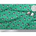 thumbnail image 2 of Soimoi Green Cotton Duck Fabric Dolphin Ocean Print Fabric by Yard 44 Inch Wide, 2 of 3