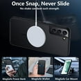 thumbnail image 3 of Magnetic Case for Samsung Galaxy S22 Plus, Translucent Matte Anti-Fingerprint,Compatible with MagSafe,Slim Fit Shockproof Protective Phone Case for Galaxy S22+ Case, S22 Plus (6.6 inch), 3 of 12