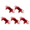thumbnail image 1 of Simulated Crab Bait, Silicone 5PCS Reusable Artificial Fishing Lure Environment Friendly  For Sea Red,Luminous, 1 of 8