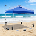 thumbnail image 6 of Nalwort 10x10 Pop Up Canopy Tent with 99% UV Blocking, Instant Portable Sun Shade for Party, Includes Sandbags & Stakes,Blue, 6 of 7