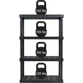 thumbnail image 5 of IRIS 4 Tier Shelving Unit, 56" Fixed Height, Large, 36"W x 18"D x 56"H, Black, 5 of 5