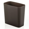 thumbnail image 3 of mDesign Plastic 1.8 Gallon Bathroom Trashcan Wastebasket Garbage Bin - Bronze, 3 of 4
