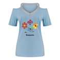 thumbnail image 4 of Camisetas Casuales para Mujeres Correa de Hombro de Verano Camiseta con Cuello en V, Manga Corta Top Ligero para el Hogar Y la Fiesta, 4 of 7