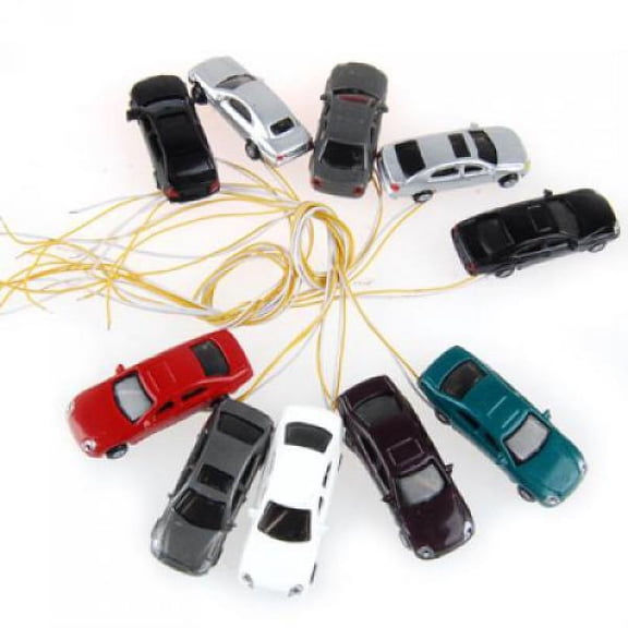 2x 10Pcs Flaring Light Painted Model : 150 model cars with light