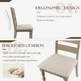 thumbnail image 2 of Dayalane Farmhouse Dining Chairs Set of 2, Upholstered Ladder Back Solid Wood Kitchen Chairs with Roman Column Legs for Dining Room, Restaurant, Chenille, Beige, 2 of 9