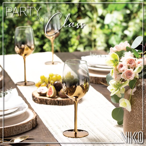 Vikko Dcor Gold Ombre White Wine Glasses | Thin, Handblown Glass  Tall,  Elegant Stem  Dishwasher Safe  17.5 Ounce Cup  Great Gift Idea  Set of  8 Wine Glasses - Walmart Business Supplies