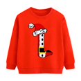 thumbnail image 1 of Tranfacy Hauts à Manches Longues pour Garçons et Filles, Chandail d'Automne pour Filles, Haut Ample Décontracté à Col Rond Imprimé Lettres Anglaises de Noël pour Enfants, 1 of 3