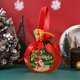 thumbnail image 5 of Bolsa de Tela con Cordón para Dulces y Manzanas Navideñas | Estampado de Papá Noel y Muñeco de Nieve | Material: Tela | 13×23Cm | Ideal Como Regalo para La Víspera de Navidad, 5 of 6
