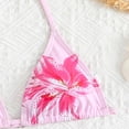 thumbnail image 7 of LIIPEE Girls Swimsuit Sets Casual Summer Floral Tie Dye Halter Neck Adjustable Strap Bikini Tops Shorts Wrap Skirt 3 Piece Set Children Fashion Backless Cute Beach Pool Swimsuits,Pink,11-12 Years, 7 of 7