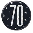 thumbnail image 1 of Unique Party Prismatic 70th Badge, 1 of 2