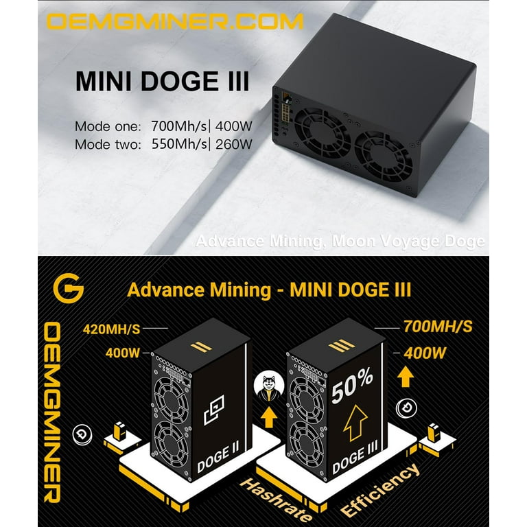 New Goldshell Mini Doge 3 Ⅲ Miner for Doge Coin & LTC Mini New Goldshell Mini Doge 3 Ⅲ Miner for Doge Coin & LTC Mini