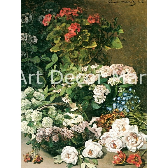 Spring Flowers-Monet - CANVAS OR FINE PRINT WALL ART