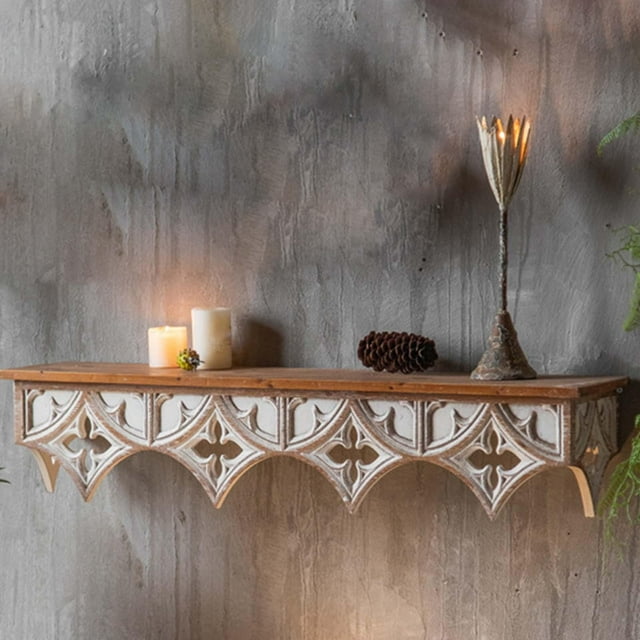 Wall Shelf Storage Rack Rustic Hanging Retro for Office Home Hallway Decor 80cmx18cmx17cm