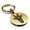 Gold, variant on Stainless Steel Geometric Polygon Giraffe Animal Round Medallion Keychain Circle Ring