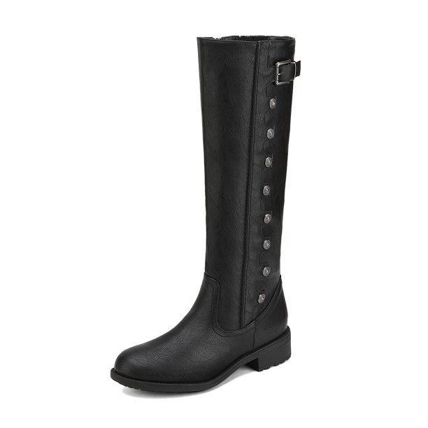 womens wide width low heel boots