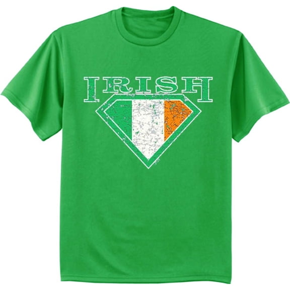 St Patricks Day T-shirt Funny Super Irish Ireland Flag