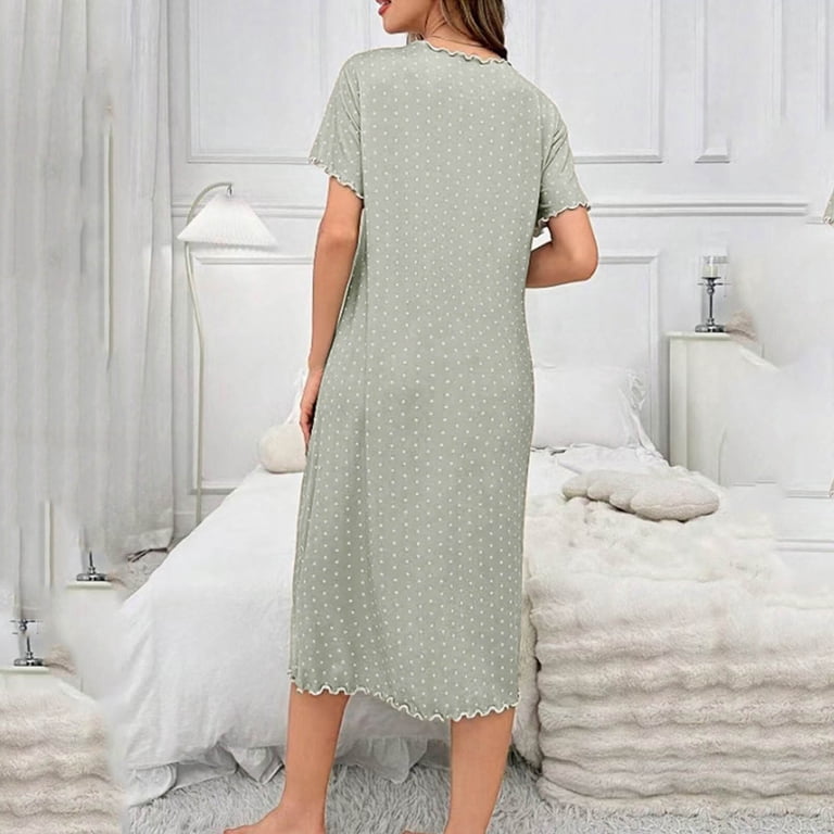 cute moo moo dress Pull-Over Muu-Muu Nightgown It easily slips over the head for struggle Moo Moo Dress: Comfort Meets