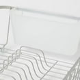 thumbnail image 3 of Large Steel Dish Drainer Brushed Nickel: Freestanding Dish Drying Rack with Utensil Holder, 3 of 3