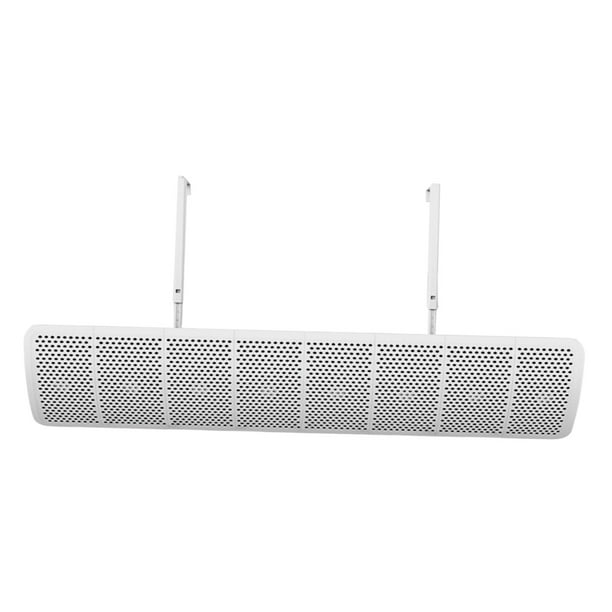 Déflecteur de Climatiseur Anti-soufflage Direct avec Conception évolutive, Installation Simple, 2 Pare-brise + 4 Boucles, Gris/blanc, Matériau ABS (WHITE Déflecteur de Climatiseur Anti-soufflage Direct avec Conception évolutive, Installation Simple, 2 Pare-brise + 4 Boucles, Gris/blanc, Matériau ABS (WHITE