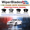 thumbnail image 2 of 2010 Lincoln MKS Beam Wiper Blades Wipers w/1yr Warranty (Set of 2) (WiperBladesUSA), 2 of 5