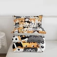thumbnail image 6 of jejeloiu Cute Cat Pattern Twin Comforter Sets Kids,Colorful Pet Print Bedding Set,Reversible,2-Piece, 6 of 8