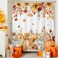 thumbnail image 4 of Shower Curtain 72"W x 84"L Fall Thanksgiving Pumpkin Sunflower Fabric Shower Curtains Set with Hooks Water Repellent Bathroom Curtains Machine Washable Bathroom Accessories, 4 of 6