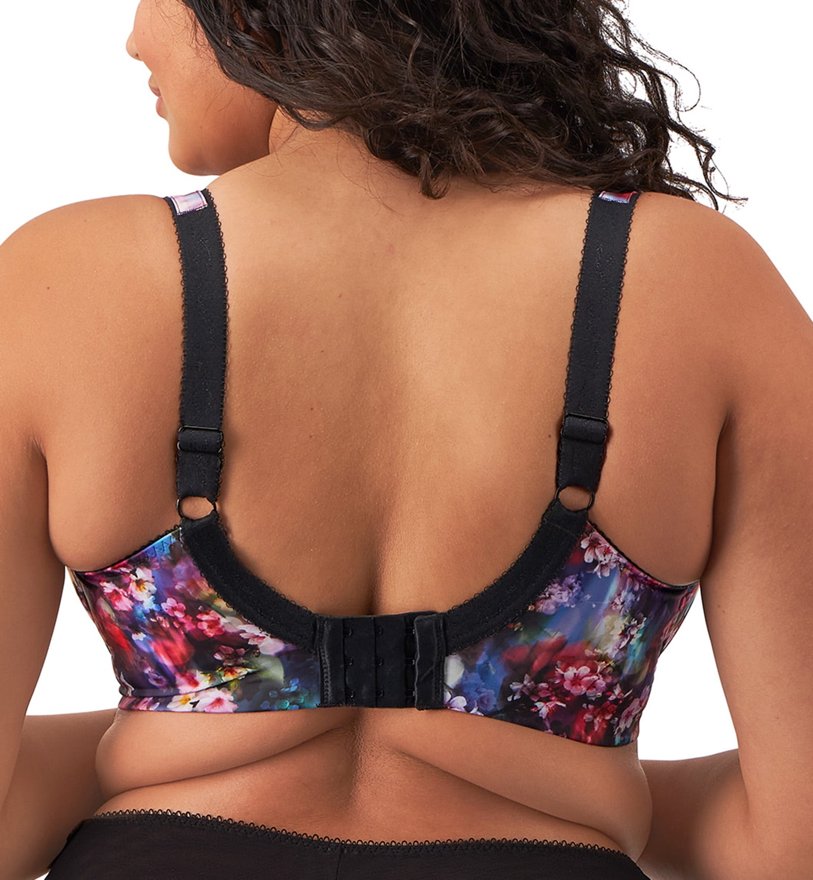 Elomi Lucie Banded Stretch Lace Plunge Underwire Bra (4490),38FF,Cherry Blossom