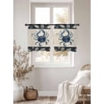 thumbnail image 3 of Coastal Crab Sheer Curtains 54 Inch Length 2 Panels Set for Living Room/Bedroom, Nautical Ocean Beach Fish Starfish Semi Curtain Sheers Drapes Rod Pocket Curtains Window Treatment Set 52''x54''x2, 3 of 7