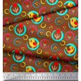 thumbnail image 2 of Soimoi Poly Georgette Fabric Floral,Circle & Bird Artistic Decor Fabric Printed Yard 52 Inch Wide, 2 of 3