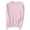 Pink, variant on Feancey Womens Fall Fashion Sweaters Soft Long Sleeve Knitted Pullover Solid Casual Crewneck Sweater Tops Black M