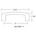 thumbnail image 2 of Emtek 86325US26 EMT Bauhaus Pull, 2 of 2