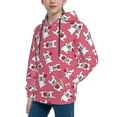 thumbnail image 2 of Lsque French Bulldog Patten Youth Hoodie Sweatshirt Pullover with Kangaroo Pocket Boys and Girls Hoodie Warm Hoodie for Kids-Medium, 2 of 6