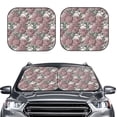 thumbnail image 2 of Balery 2 Piece Rose Flowers Car Windshield Sun Shade|Foldable Front Windshield Shade for Car Front Window for Most Sedans SUV Truck-, 2 of 7