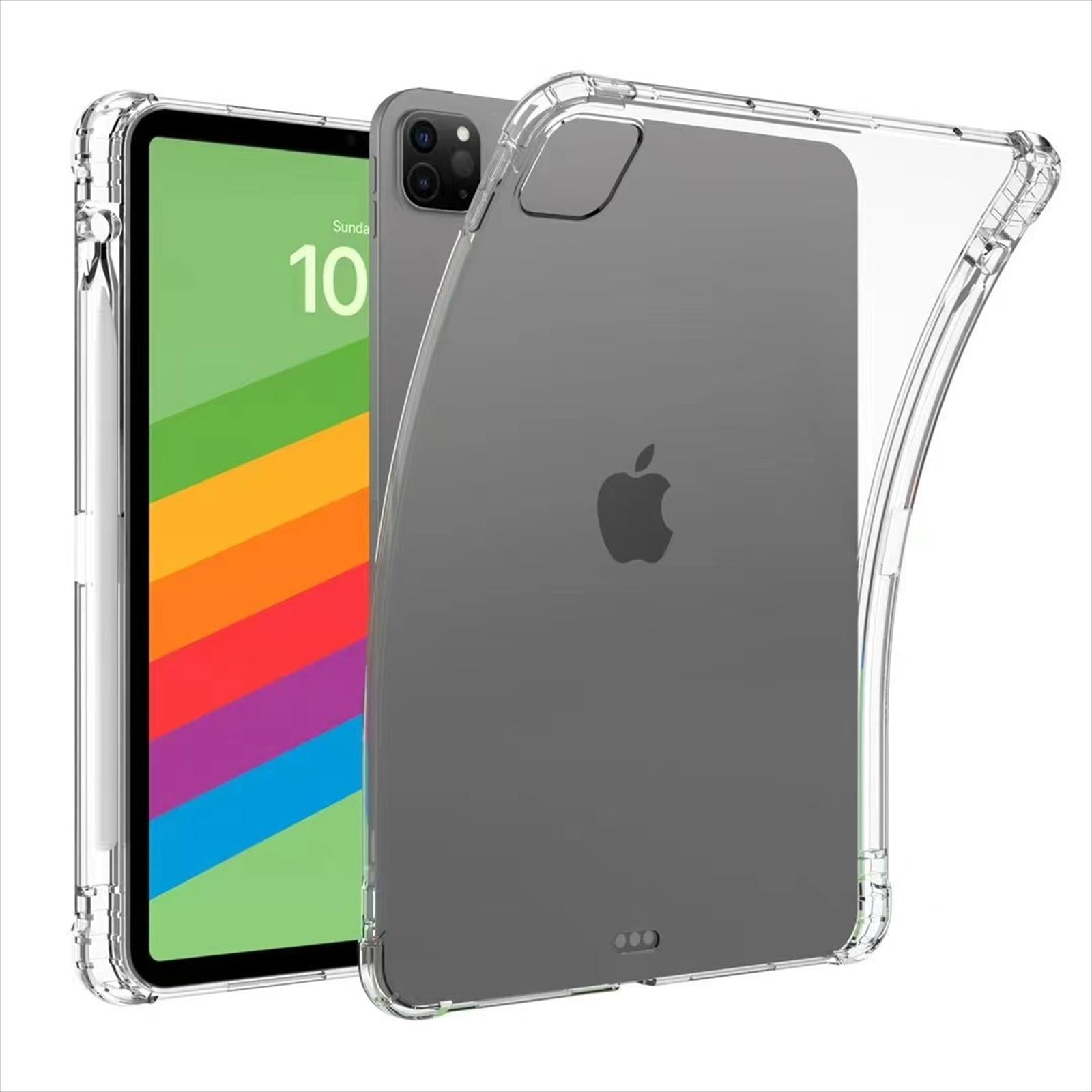 TECH CIRCLE For Apple iPad Pro 13-Inch (M4/M5) 2024/2025 Release Slim Clear Back Cover Case with Pencil Holder Slot, Lightweight Protective Scratch Resistant Soft TPU Case, Transparent