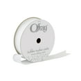 thumbnail image 2 of (2 pack) Offray Ribbon, White 7/8 inch Grosgrain Glitter Polyester Ribbon for Sewing, Crafts, and Gifting, 9 feet, 1 Each, 2 of 6