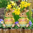 thumbnail image 5 of Tyidzon Easter Garden Stakes, 10 Inch Colorful PVC Bunny Gnome Yard Signs for Easter Decoration Outdoor, Weatherproof Ground Insert Decor for Spring Courtyard Garden Party, 5 of 7