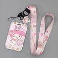 thumbnail image 7 of HuangShi Hello Kitty Kulomi Melody Cartoons PVC Card Holder Sanrio Original Anime Lanyard ID Protective Case Hanging Neck Anti-lost Cover, 7 of 7