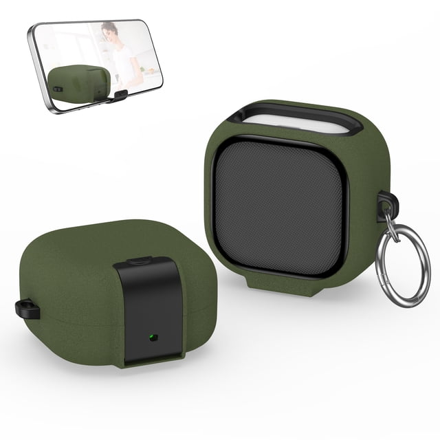 Case for Samsung Galaxy Buds 4 / Buds 4 Pro Earbuds,Shockproof TPU+PC Protective Cover with Phone Stand & Carabiner Anti-Fingerprint Wireless Charging