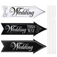 thumbnail image 4 of Wedding Directional Road Signs Wedding Arrow Sign with Metal Stakes 3Sets, 4 of 4