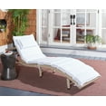 thumbnail image 2 of SAFAVIEH Colley Wicker Outdoor Chaise Sun Lounger, Beige/White, 2 of 15