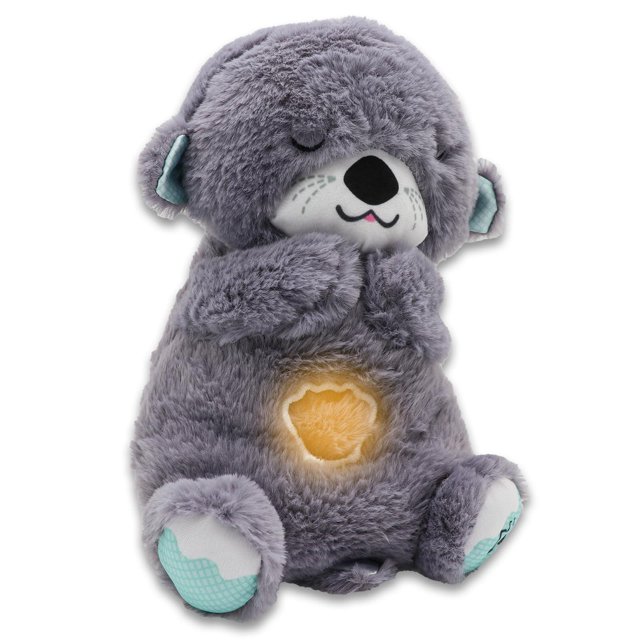 Nutria dormida con música de latidos del corazón, peluche koala con ejercicios de respiración y música, caja de música, peluche para dormir, regalo para recién nacido