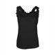 thumbnail image 2 of Gibobby Camiseta sin mangas de verano para mujer, camisetas sin mangas con escote en V y retazos de encaje(Negro,XG), 2 of 5