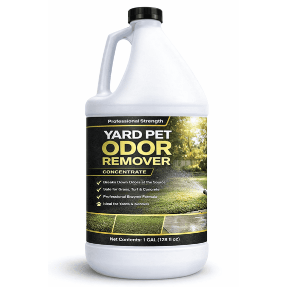 Yard Pet Odor Remover Concentrate, Enzyme Formula, Outdoor Odor Control, 1 Gallon
