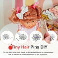 thumbnail image 3 of Uxcell 10Pcs Tiny Doll Hair Pins, 0.43" Light Gold Mini Metal Hair Clips Bobby Pins, 3 of 7