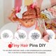 thumbnail image 3 of Uxcell 10Pcs Mini Pasadores de Cabello Rosa de Metal 0.43", 3 of 7