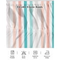 thumbnail image 5 of Aqua Teal Stripe Wrap Around Bed Skirts for King Bed 16" Drop,Bed Skirt with Adjustable Elastic Belt Dust Ruffle Bed Valance for Bedroom Hotel Geometric Grey White Vertical Striped Bed Frame Cover, 5 of 7