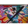 thumbnail image 5 of Kashmir Designs Funda de almohada lumbar Kandinsky roja abstracta, funda de almohada moderna, cojín moderno para silla, funda de almohada roja contemporánea, cojines para sofá de granja, cojines de la, 5 of 5