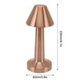 thumbnail image 3 of Lámpara de mesa LED 3W 3 colores Atenuación continua USB Recargable Luz de noche LED inalámbrica Oro rosa, 3 of 8