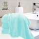 thumbnail image 4 of Juego de toallas de baño Cosy Family de microfibra, ligeras y de secado rápido, ultrasuaves y muy absorbentes para baño, gimnasio, hotel, playa y spa (azul congelado), 4 of 7